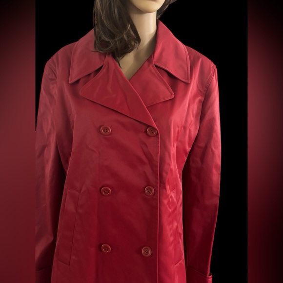 Gap PeaCoat Trench Double Breasted Red Jacket Women’s XL - Picture 3 of 8
